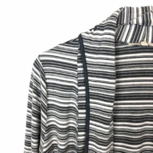 41 Hawthorn | Women's Grey & White Stripe Knit Cardigan Sweater Size Large - Picture 3 of 10